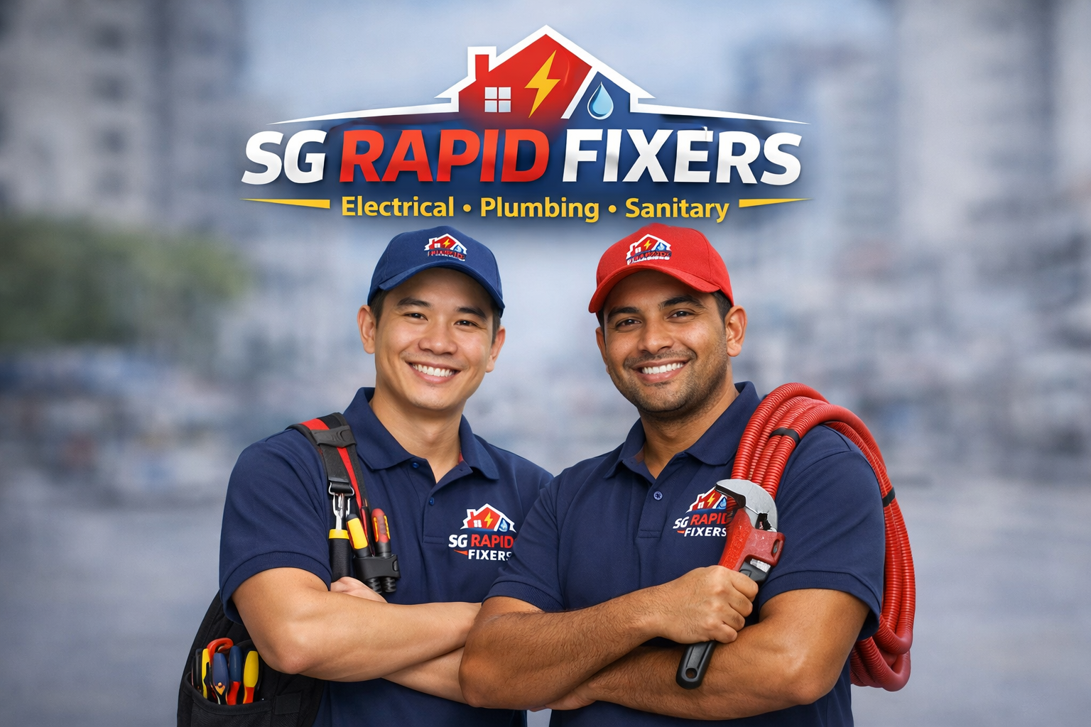 SG Rapid Fixers provides fast emergency electrician and plumber services in Singapore. Power trips, leaks, chokes & heater faults. Same-day response